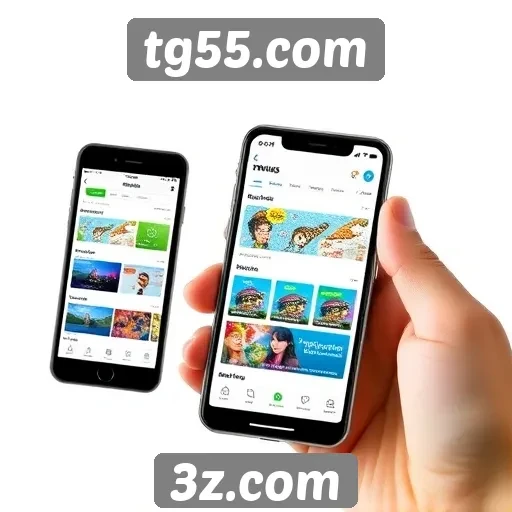experiência de usuário no tg55.com em dispositivos móveis